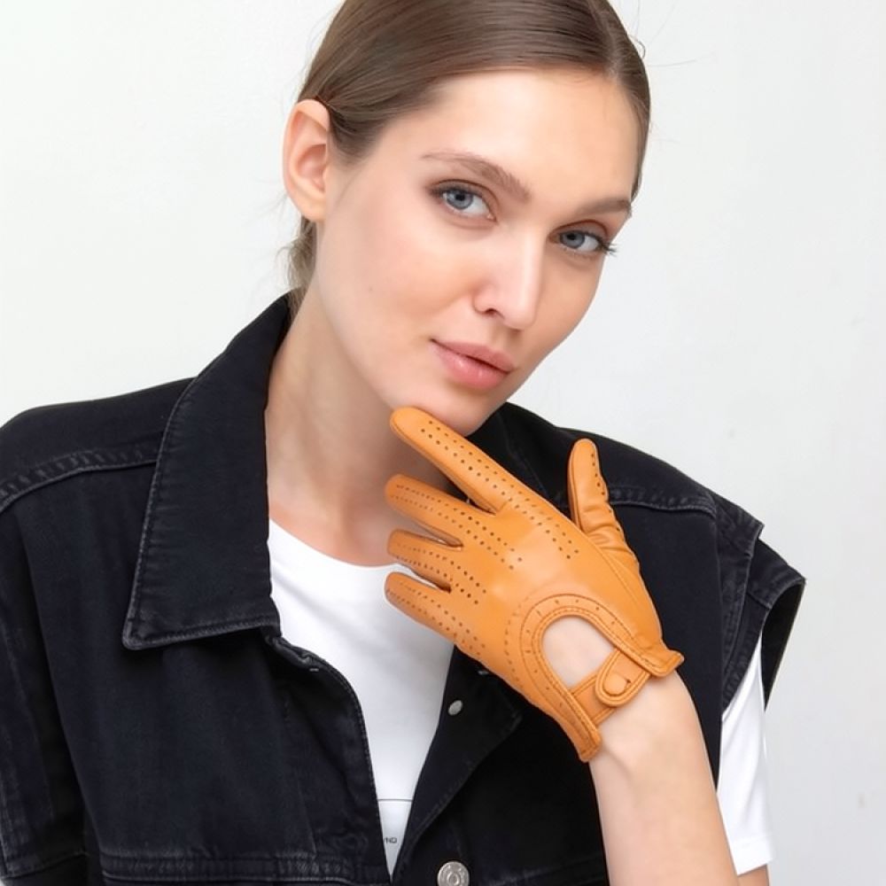 Cycling Commute Essentials - Guanti in pelle da donna, eleganti,